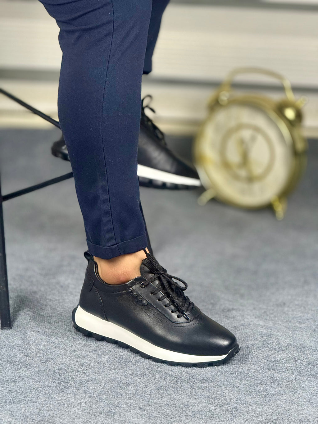 800 SİYAH ERKEK DERİ AYAKKABI