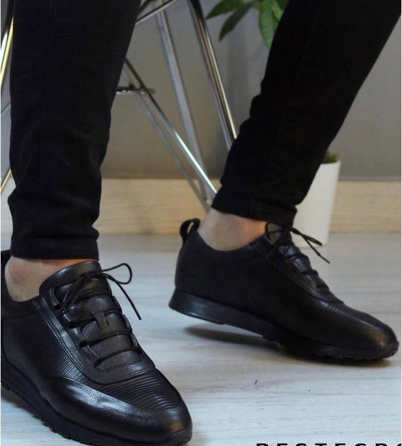 078 SİYAH ERKEK DERİ AYAKKABI