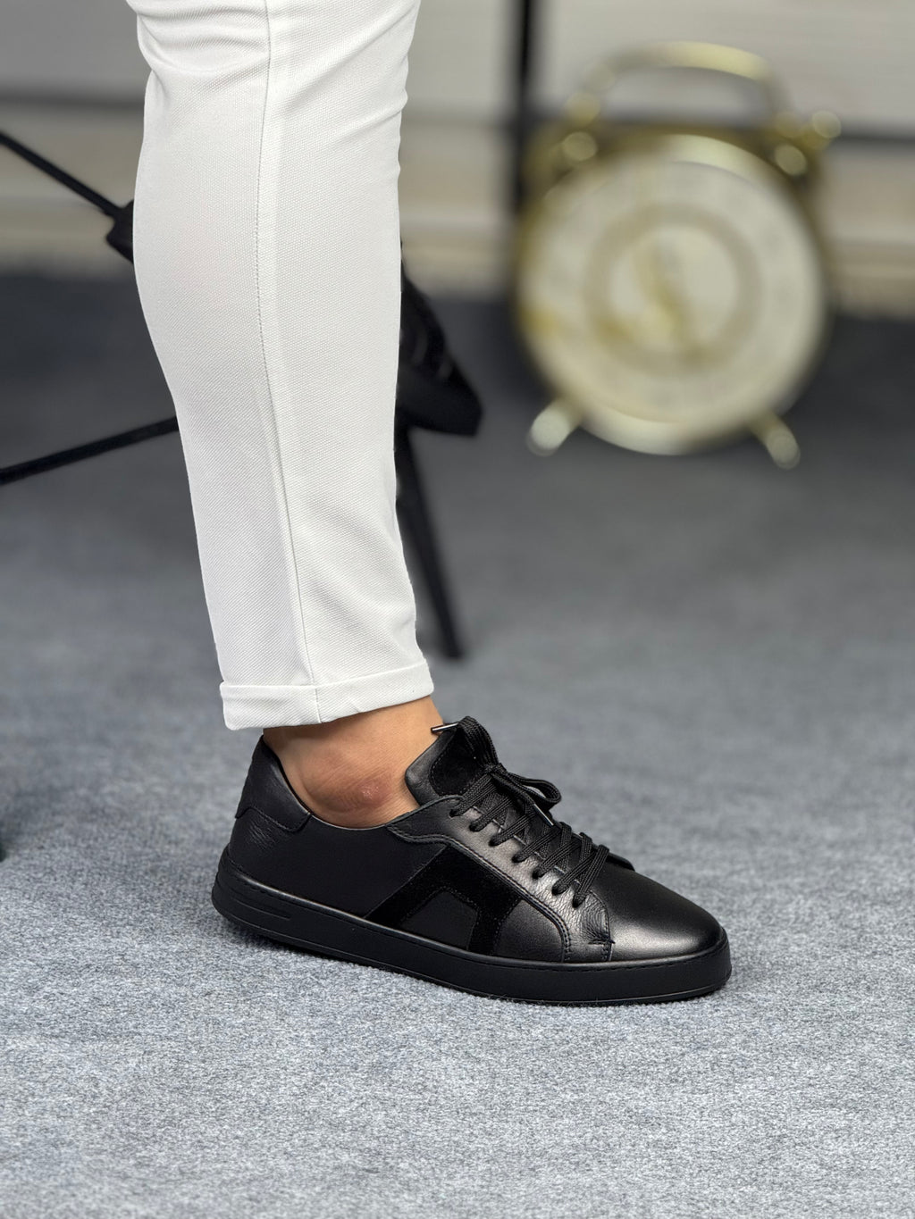 097 SİYAH ERKEK DERİ AYAKKABI