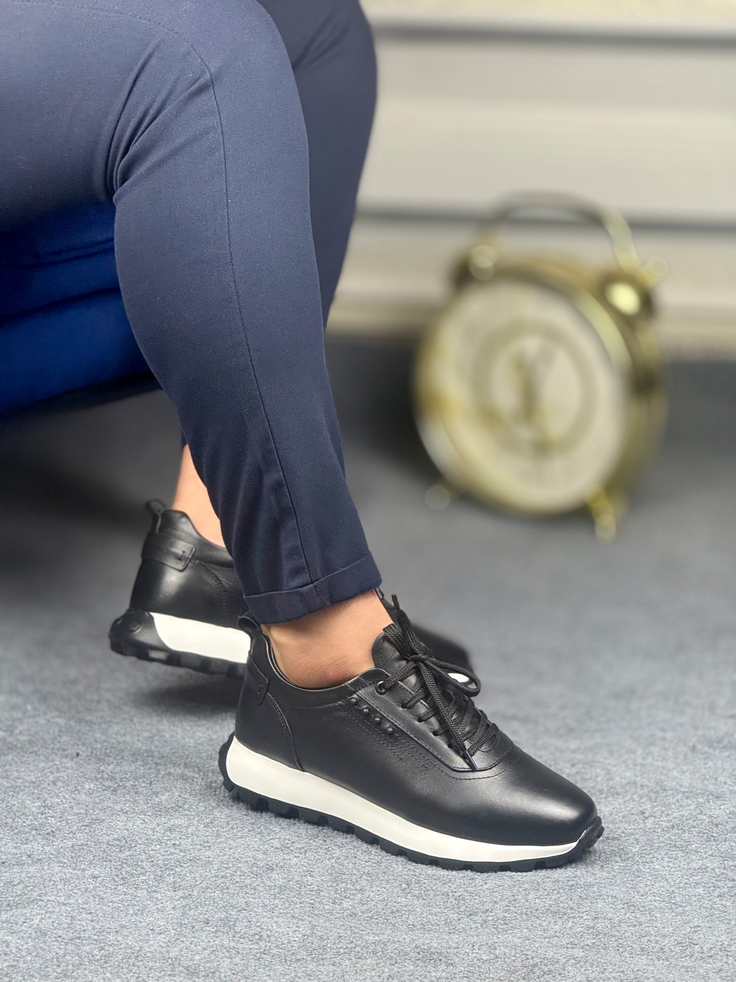 800 SİYAH ERKEK DERİ AYAKKABI