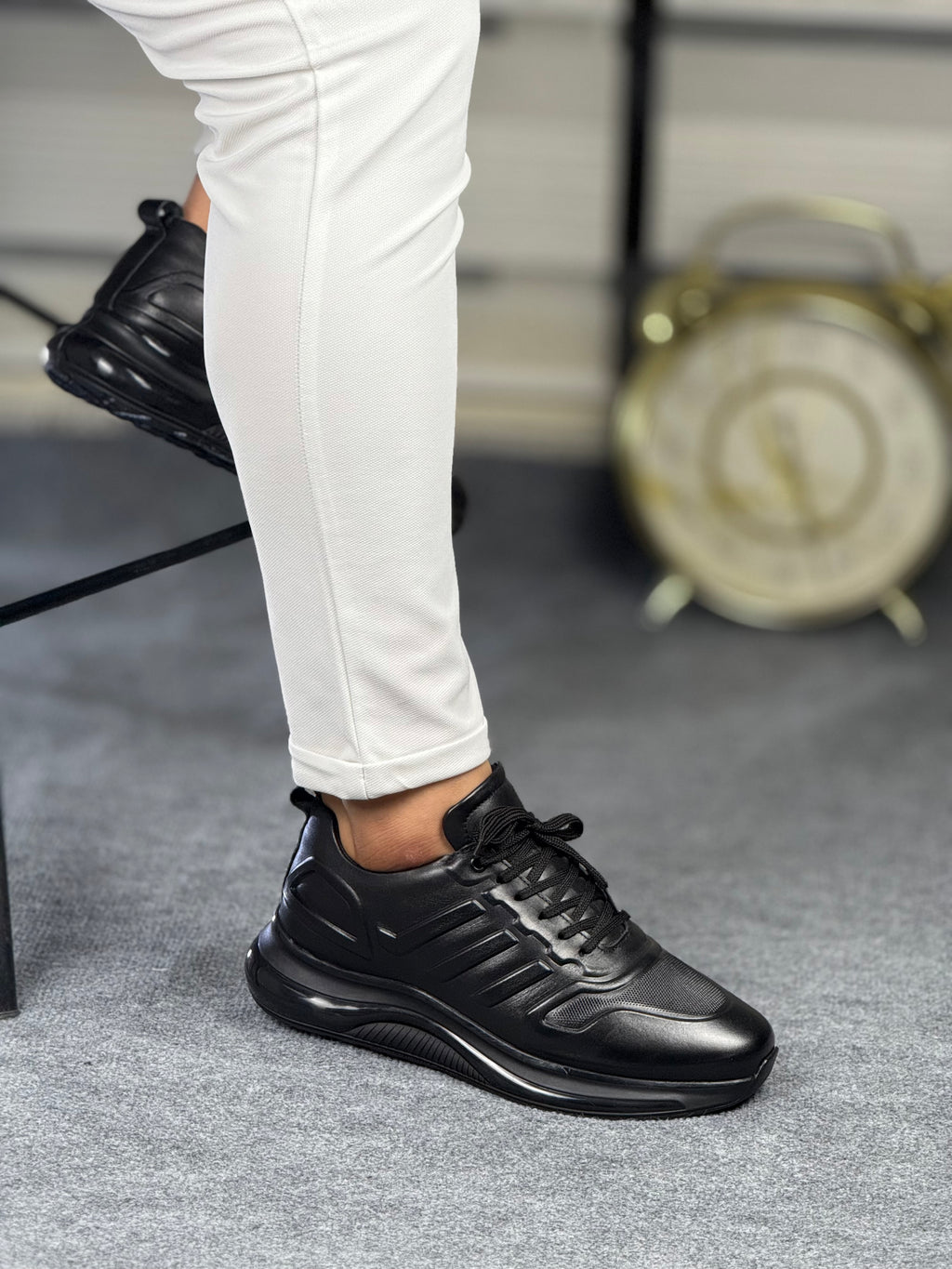 013 SİYAH ERKEK DERİ AYAKKABI