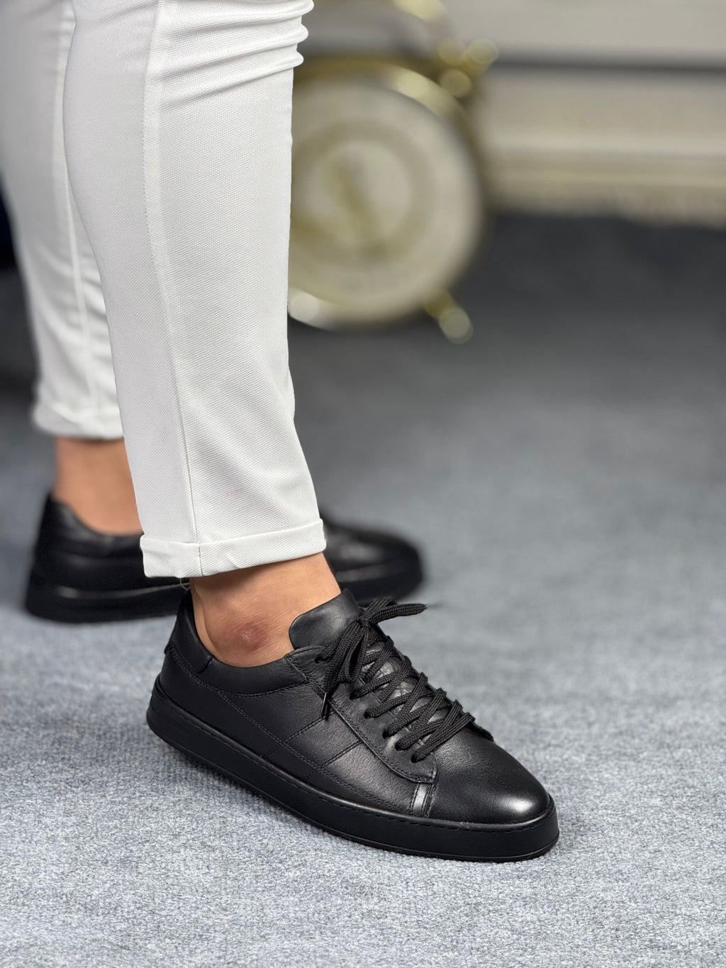 350 SİYAH ERKEK DERİ AYAKKABI