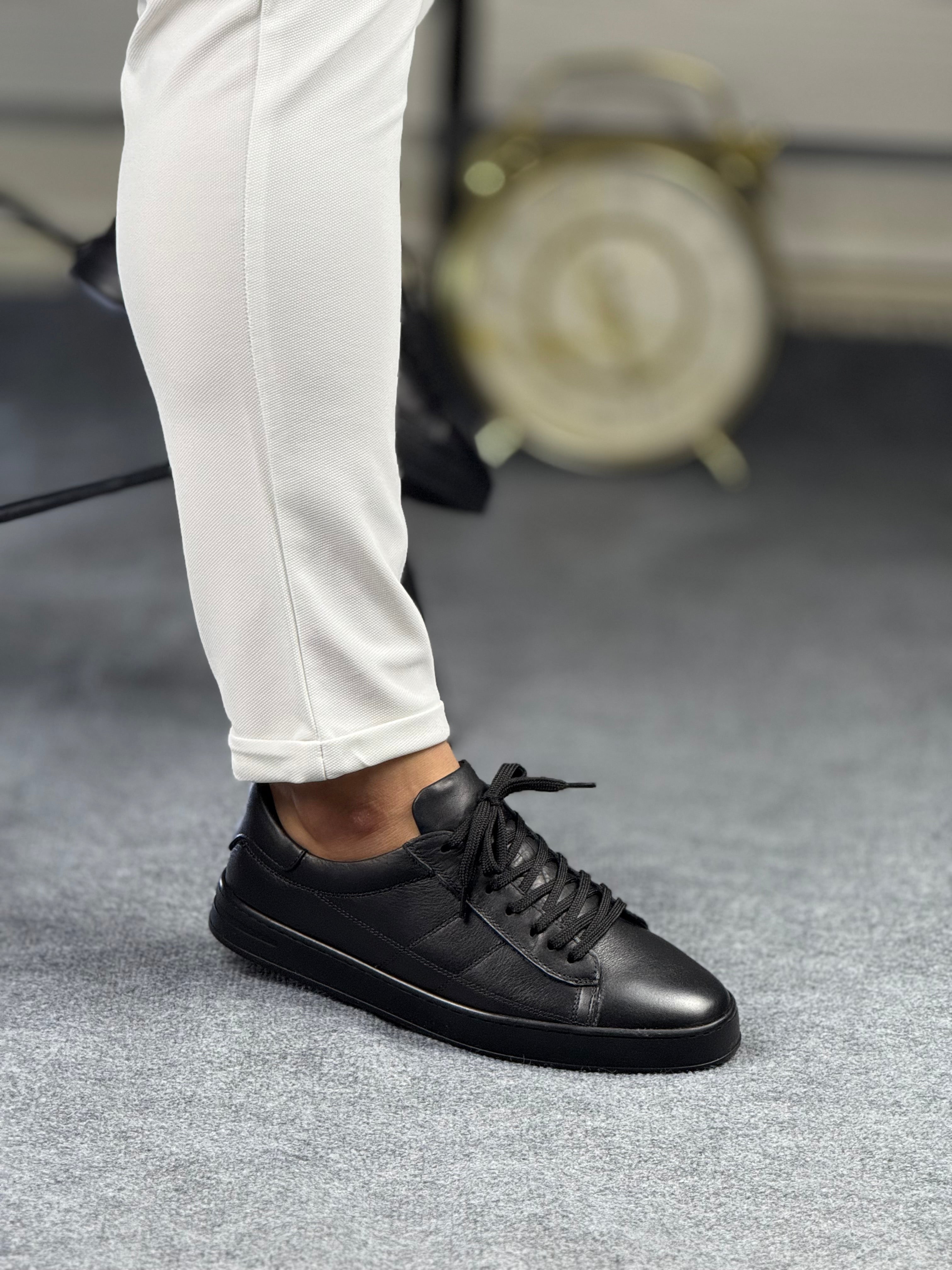 350 SİYAH ERKEK DERİ AYAKKABI