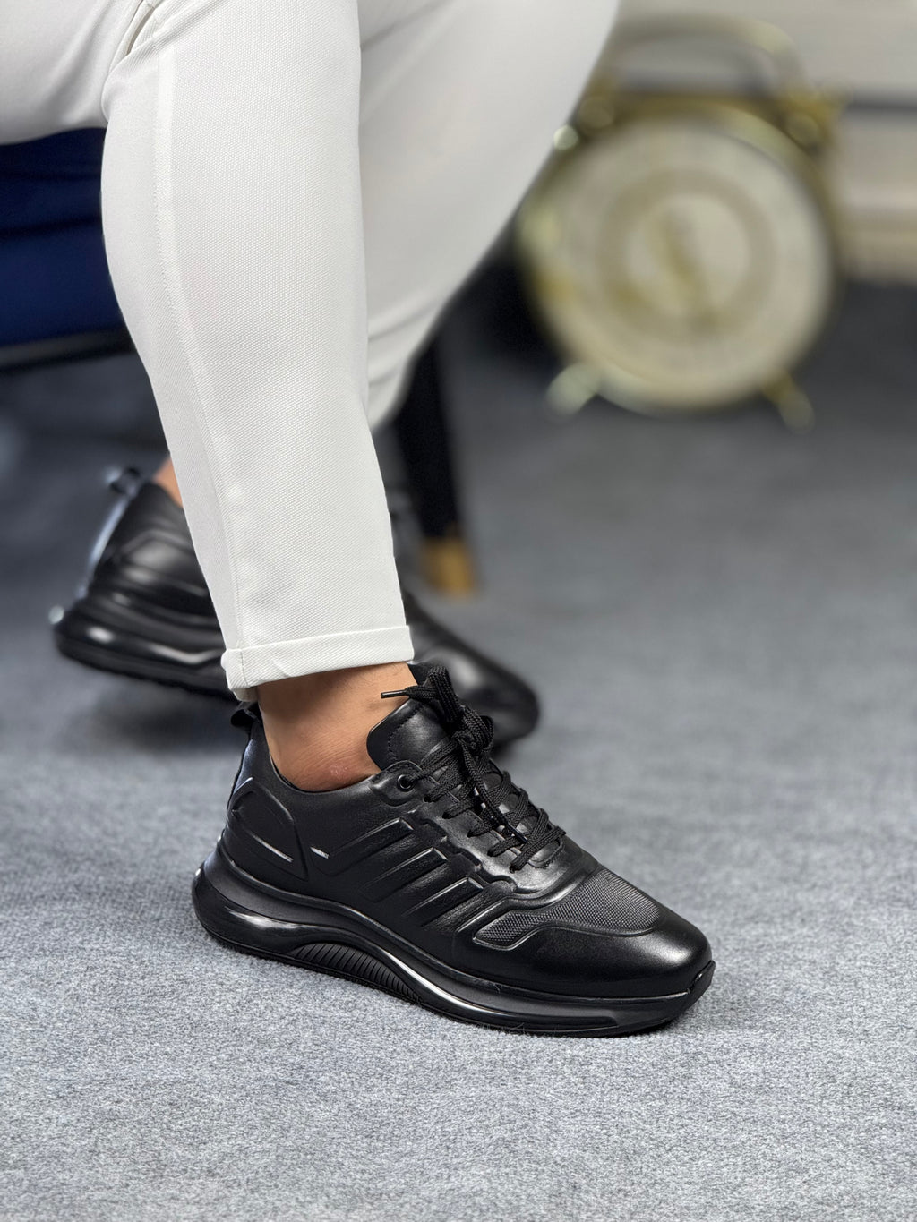 013 SİYAH ERKEK DERİ AYAKKABI