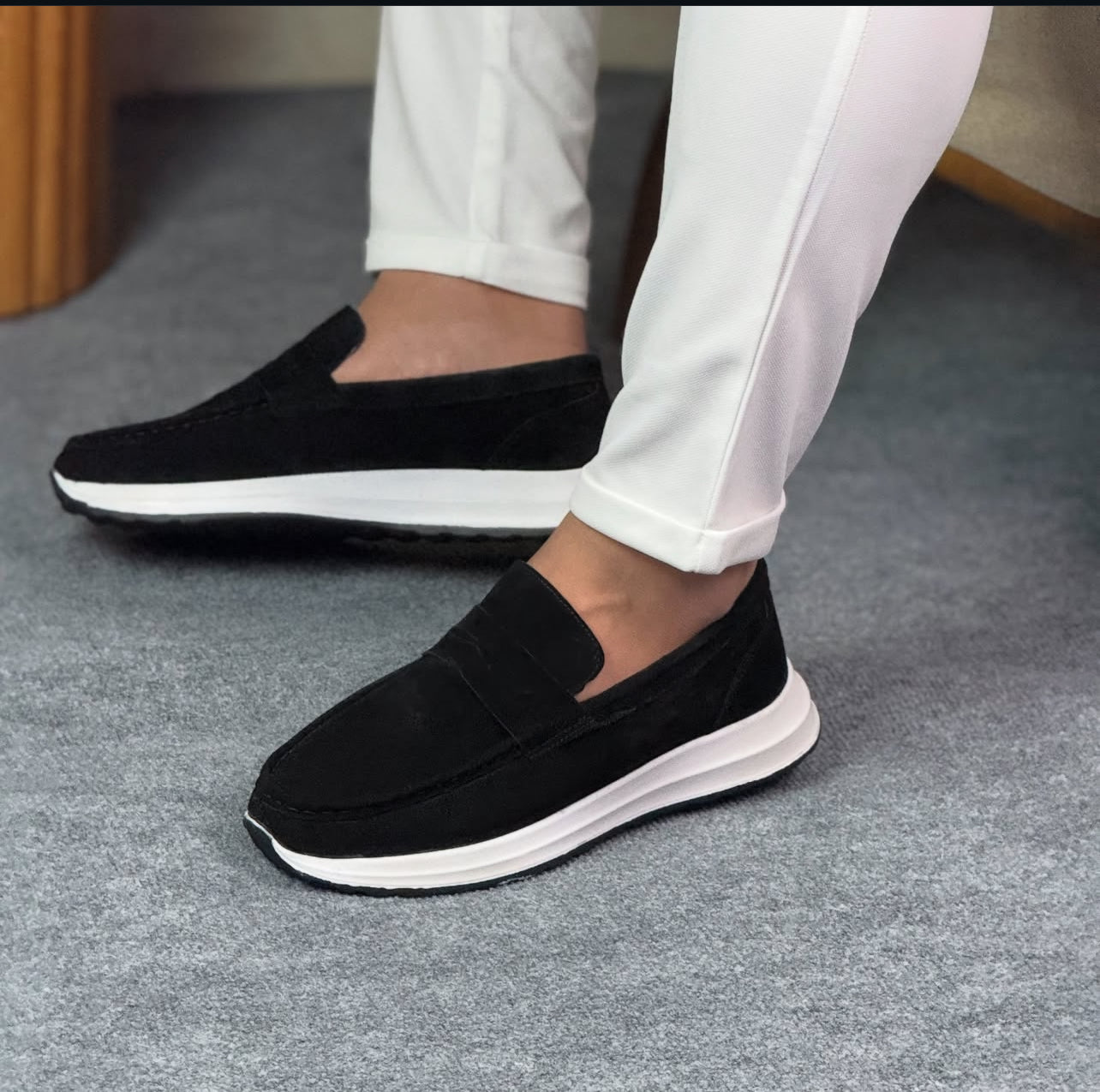 0011 SİYAH SÜET ERKEK DERİ AYAKKABI