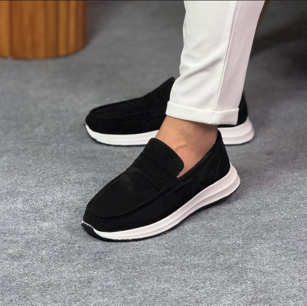 0011 SİYAH SÜET ERKEK DERİ AYAKKABI