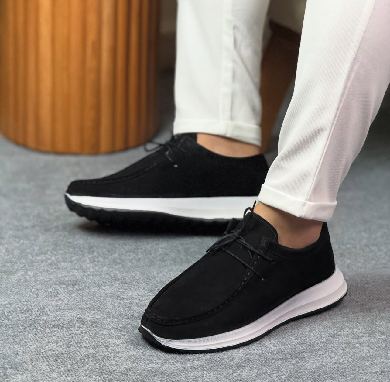 0012 SİYAH SÜET ERKEK DERİ AYAKKABI