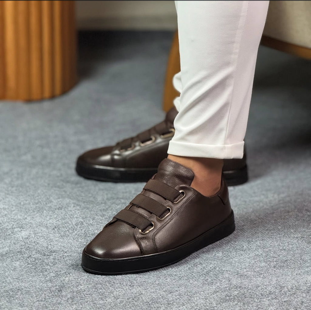 0092 KAHVERENGİ SNEKAKERS ERKEK DERİ AYAKKABI