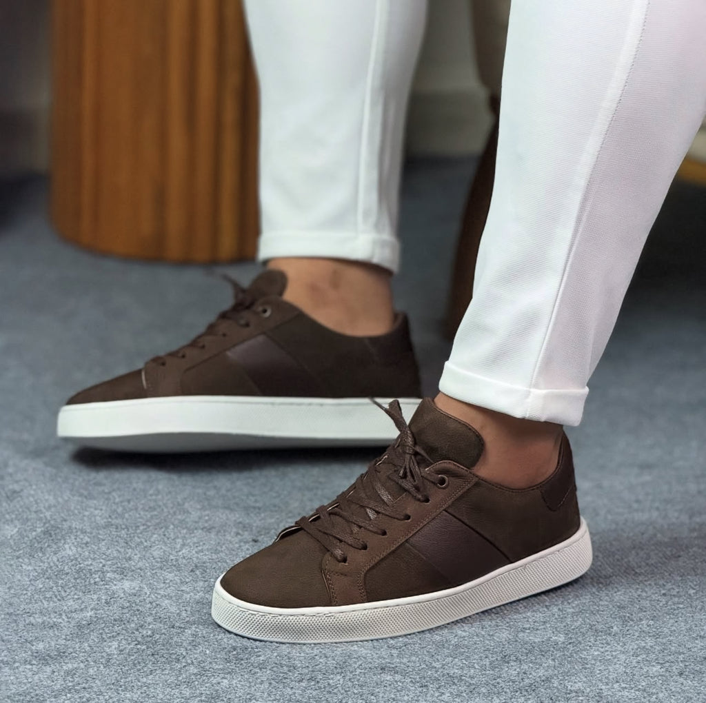 0095 KAHVERENGİ NUBUK ERKEK DERİ AYAKKABI