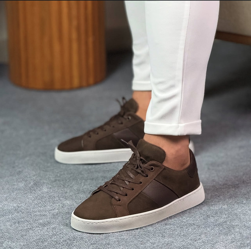 0095 KAHVERENGİ NUBUK ERKEK DERİ AYAKKABI