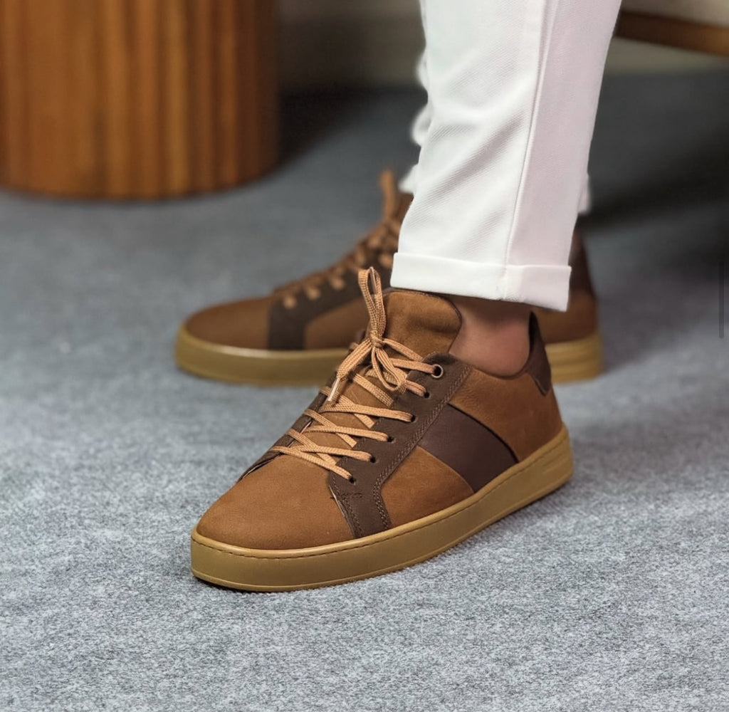 0095 TABA NUBUK ERKEK DERİ AYAKKABI