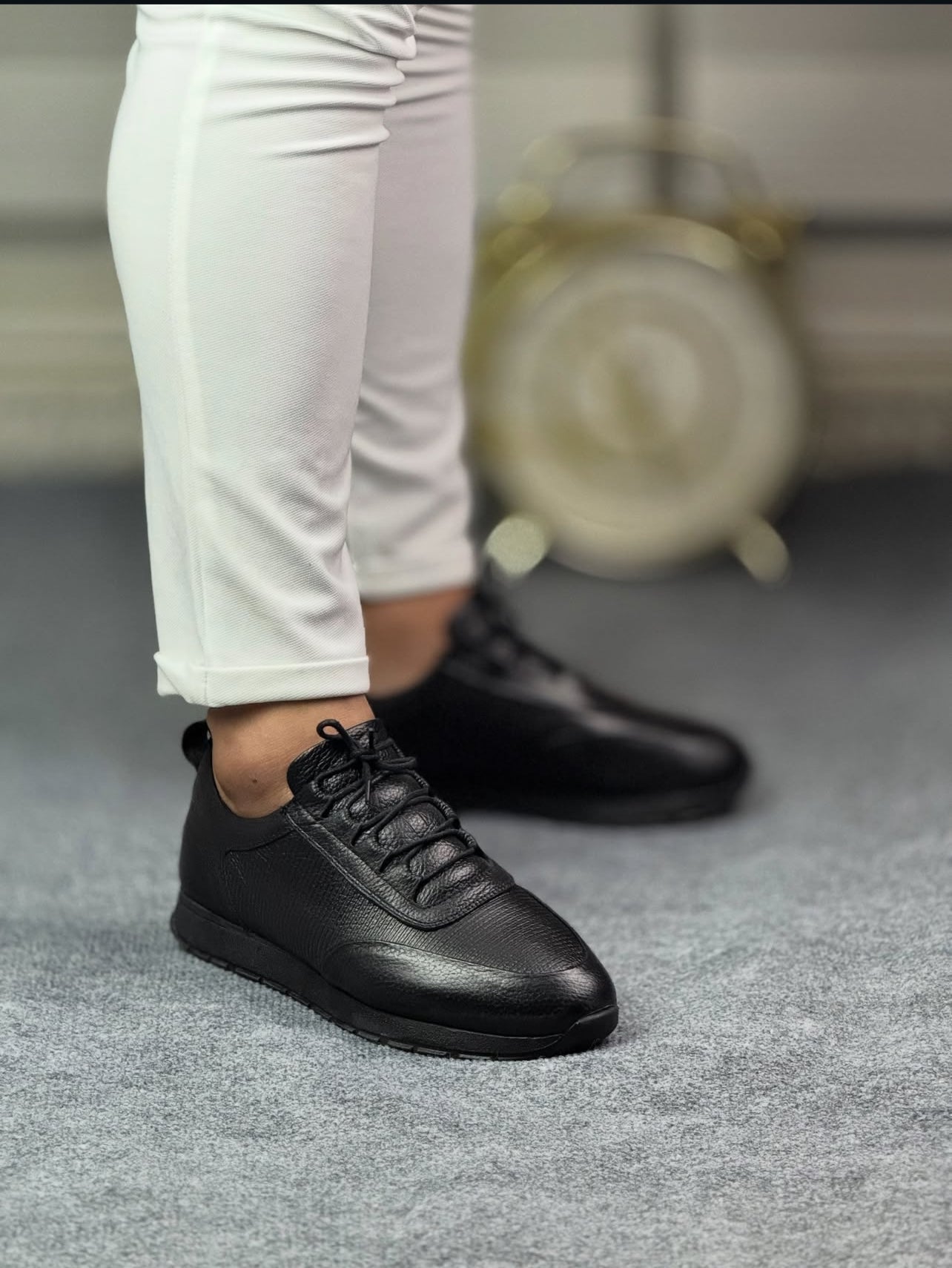 0071 SİYAH ERKEK DERİ AYAKKABI