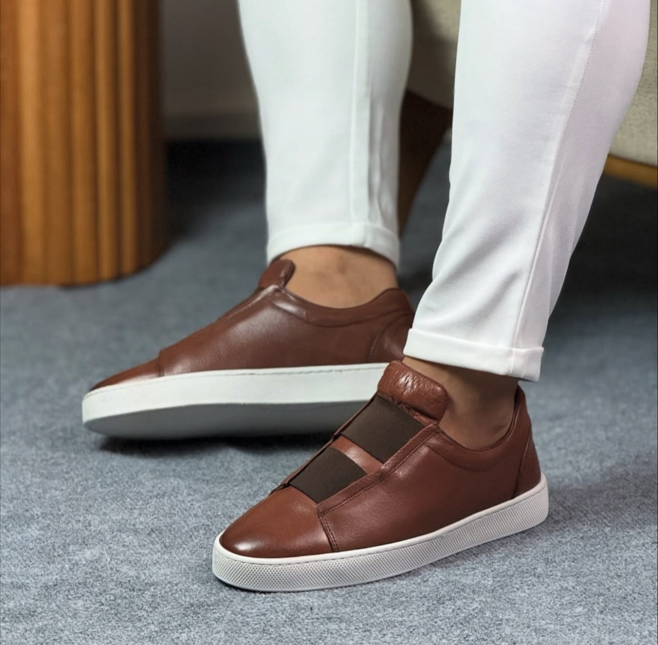 0091 TABA SNEKAKERS DERİ AYAKKABI