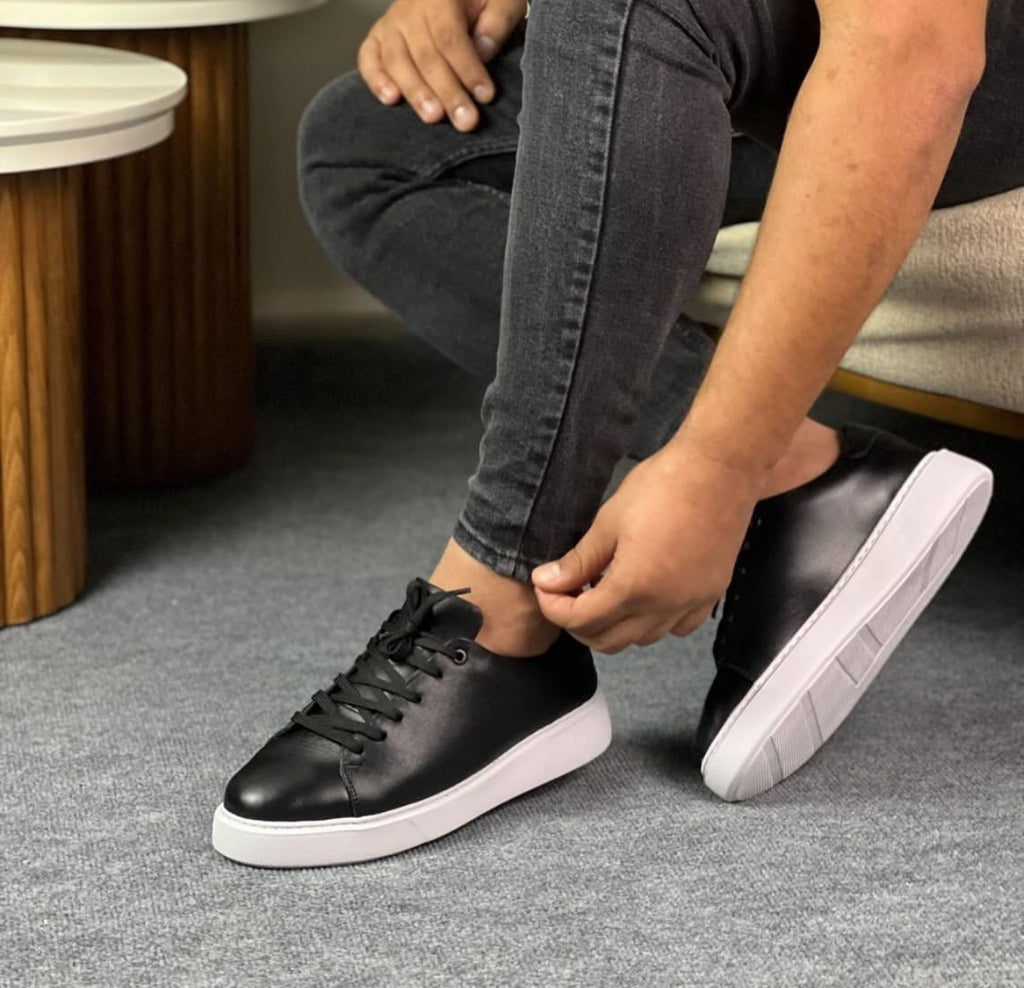 0072 SİYAH ERKEK DERİ AYAKKABI