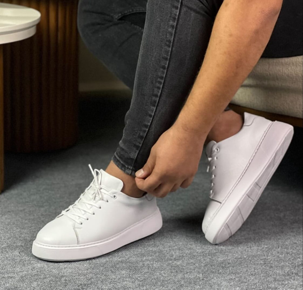 0072 BEYAZ ERKEK DERİ AYAKKABI