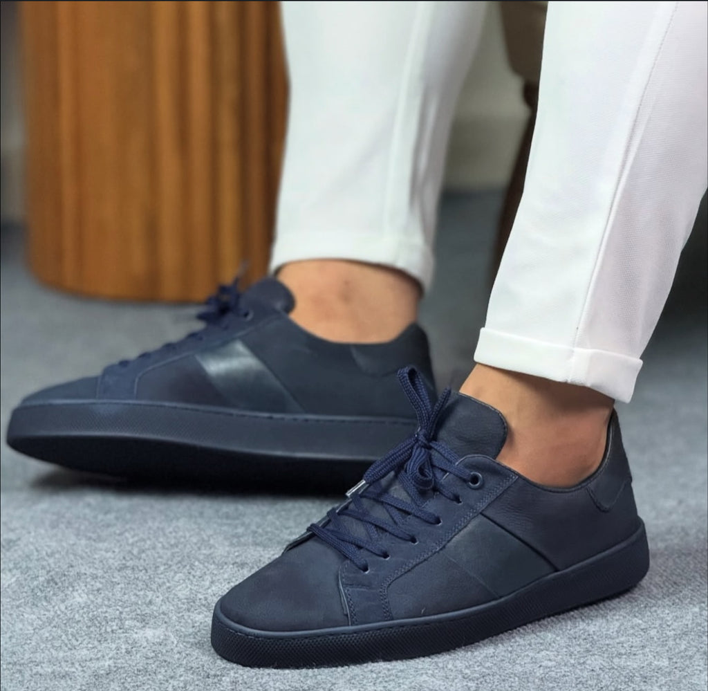 0095 LACİVERT NUBUK ERKEK DERİ AYAKKABI