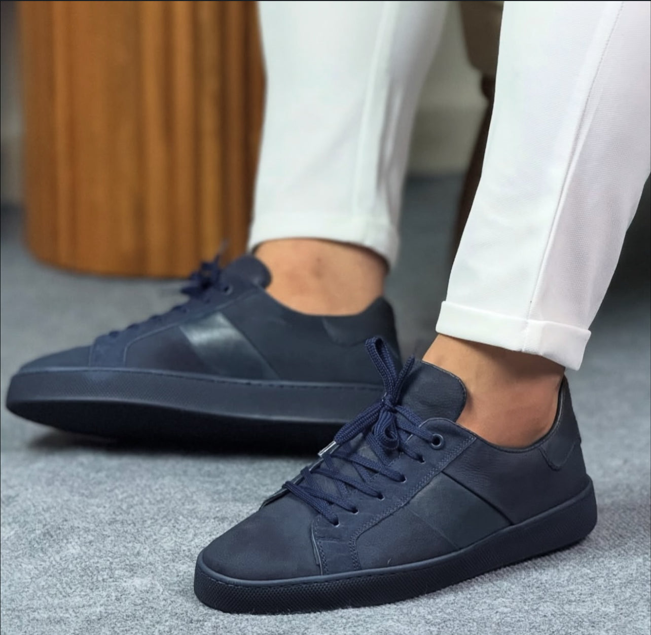 0095 LACİVERT NUBUK ERKEK DERİ AYAKKABI