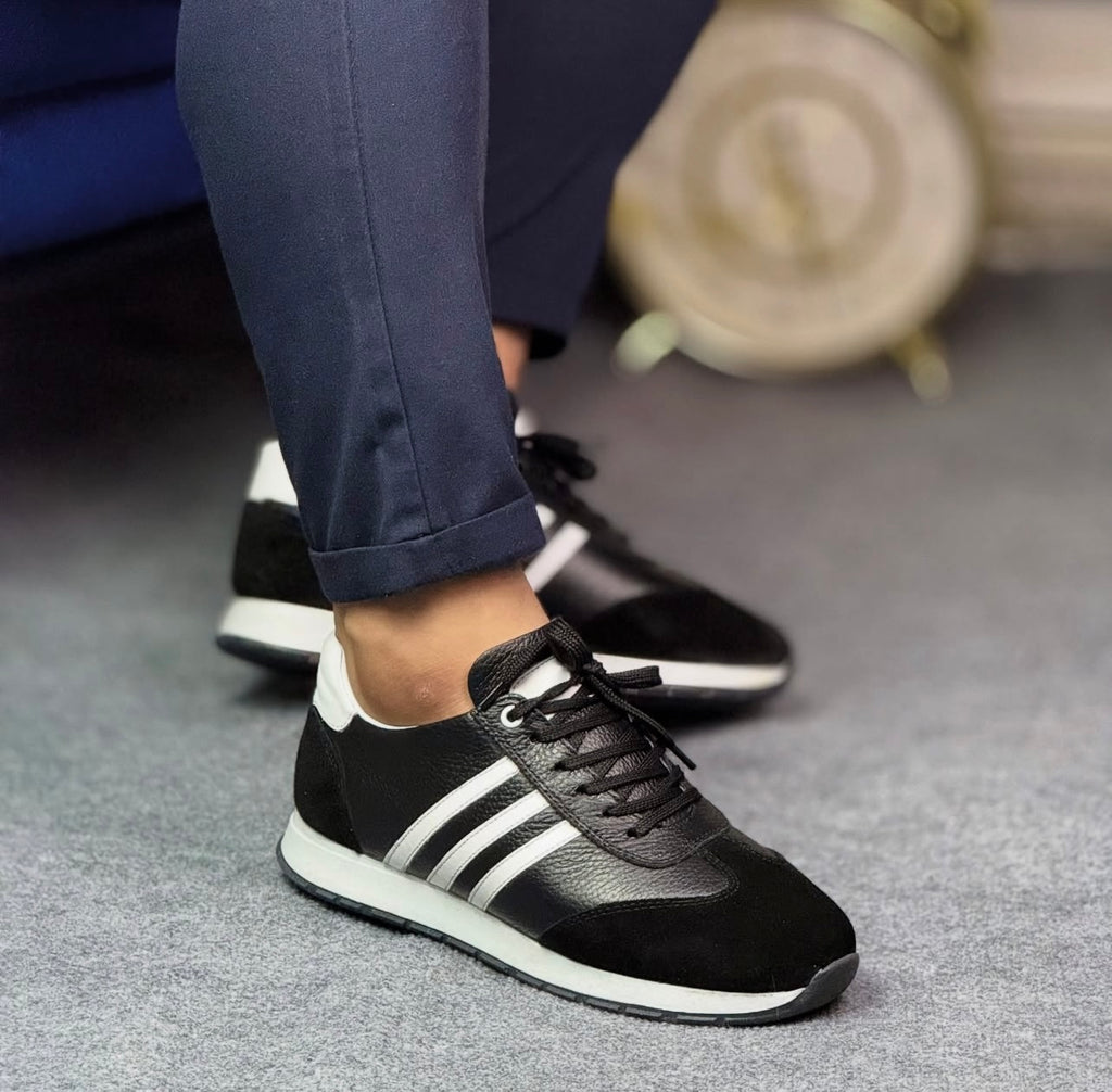 0074 SİYAH ERKEK DERİ AYAKKABI