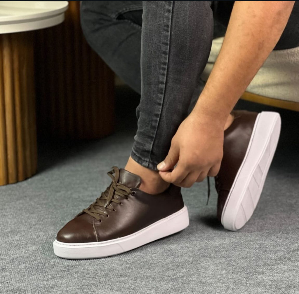 0072 KAHVERENGİ ERKEK DERİ AYAKKABI